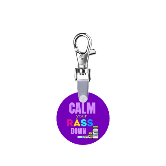 Calm Your Rass Down Smart CodeClip Keychain