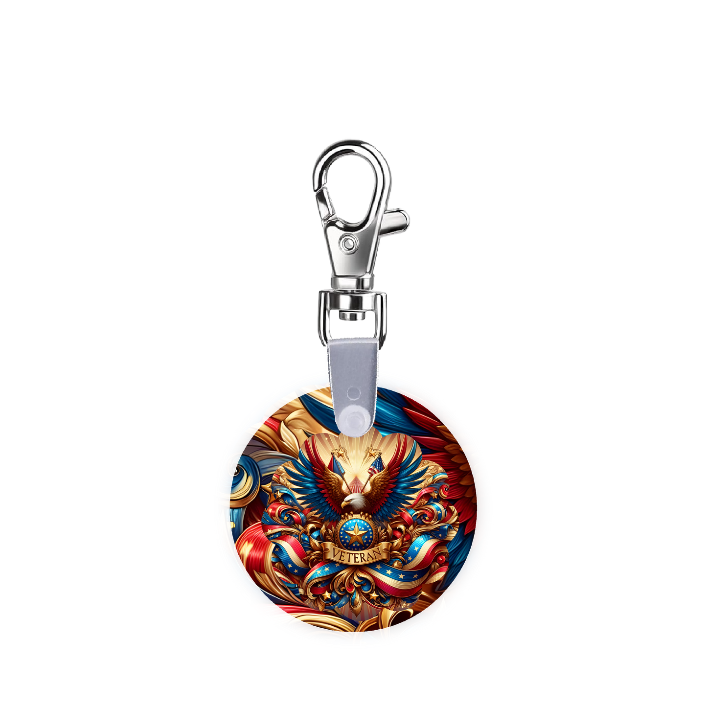 US Veteran Patriotic Smart CodeClip Keychain Digital Badge Buddy