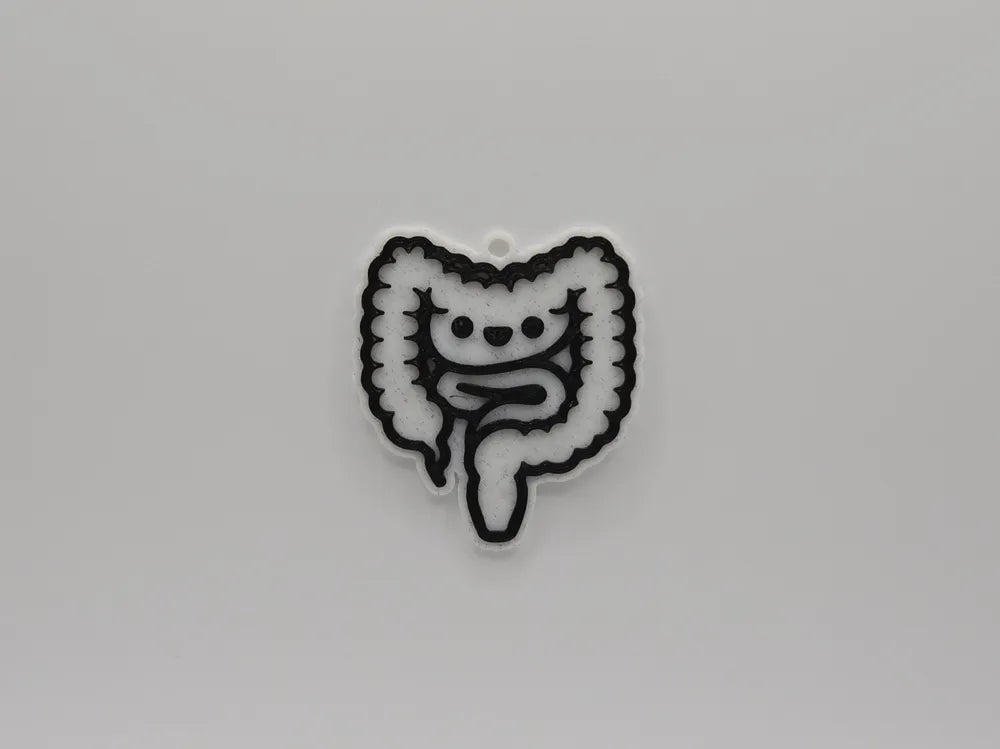 Anatomical Gastrointestinal Tract GI Badge Reel Charm Key Chain