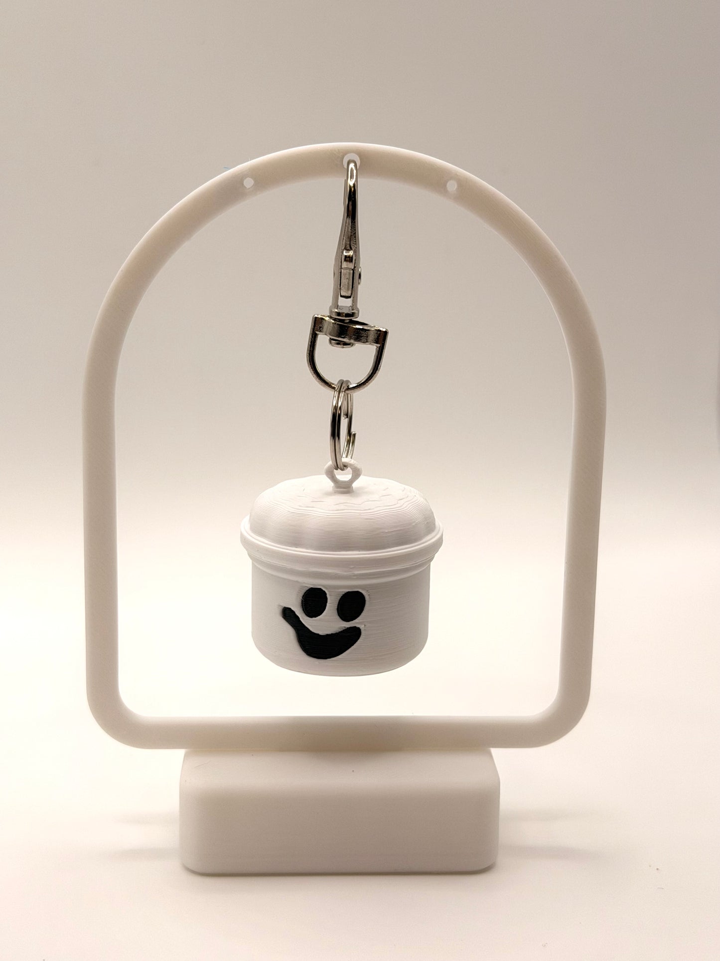 Halloween Boo Bucket Badge Reel Charm Key Chain