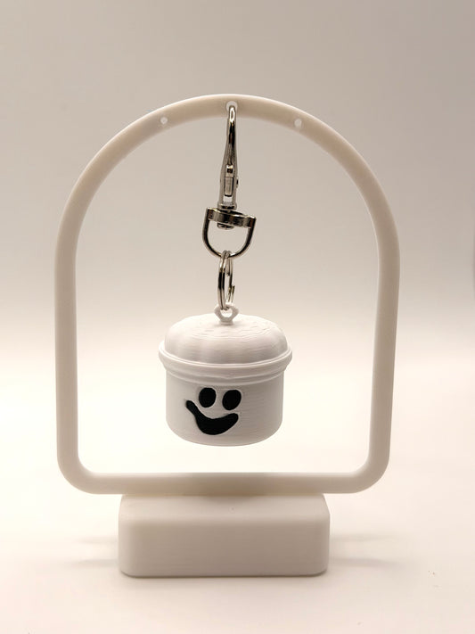 Halloween Boo Bucket Badge Reel Charm Key Chain