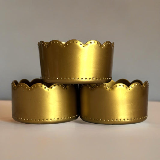 Metallic Gold Scallop Tumbler Boot