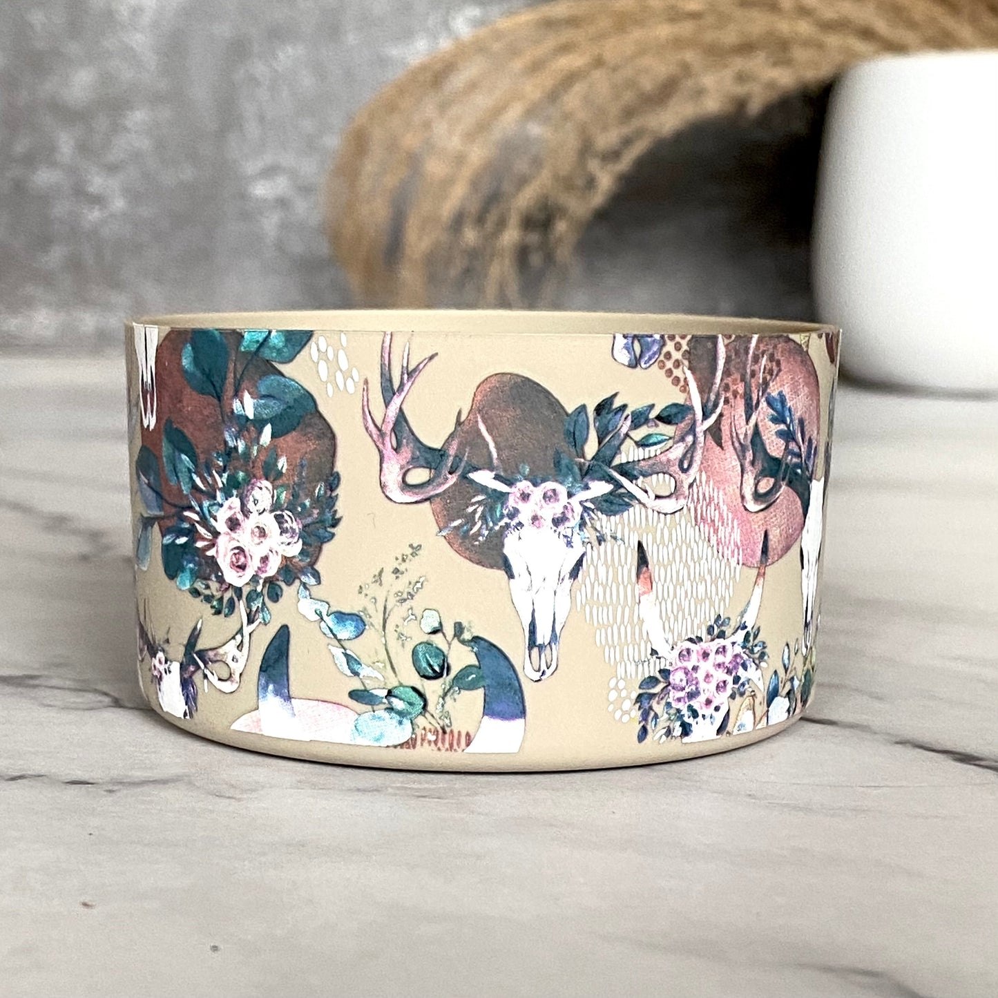 BOHO ANTLER Tumbler Boot  NEW! Brown floral