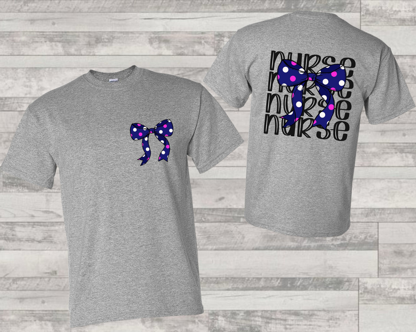 Blue Nurse Coquette Two Sided T Shirt