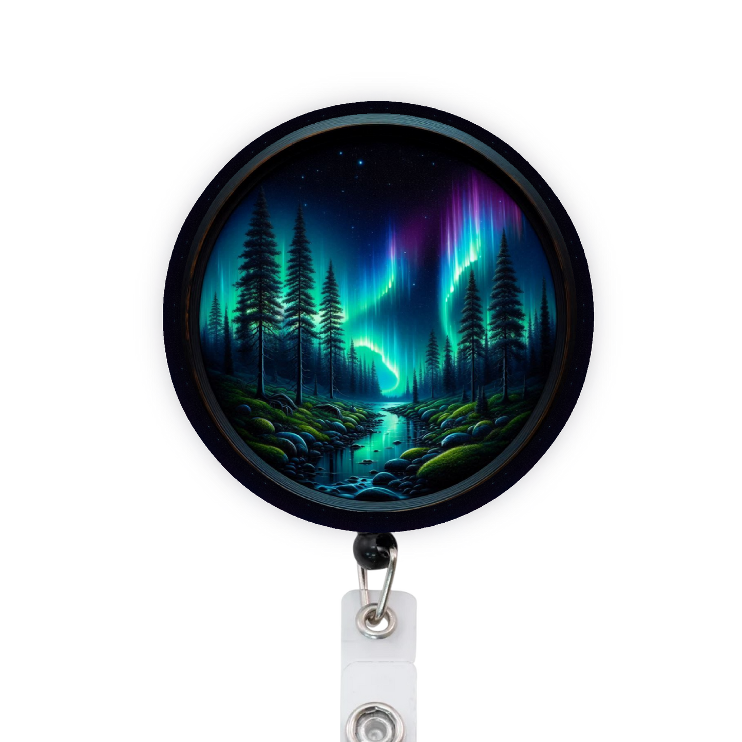 Northern Lights Attached Badge Reel