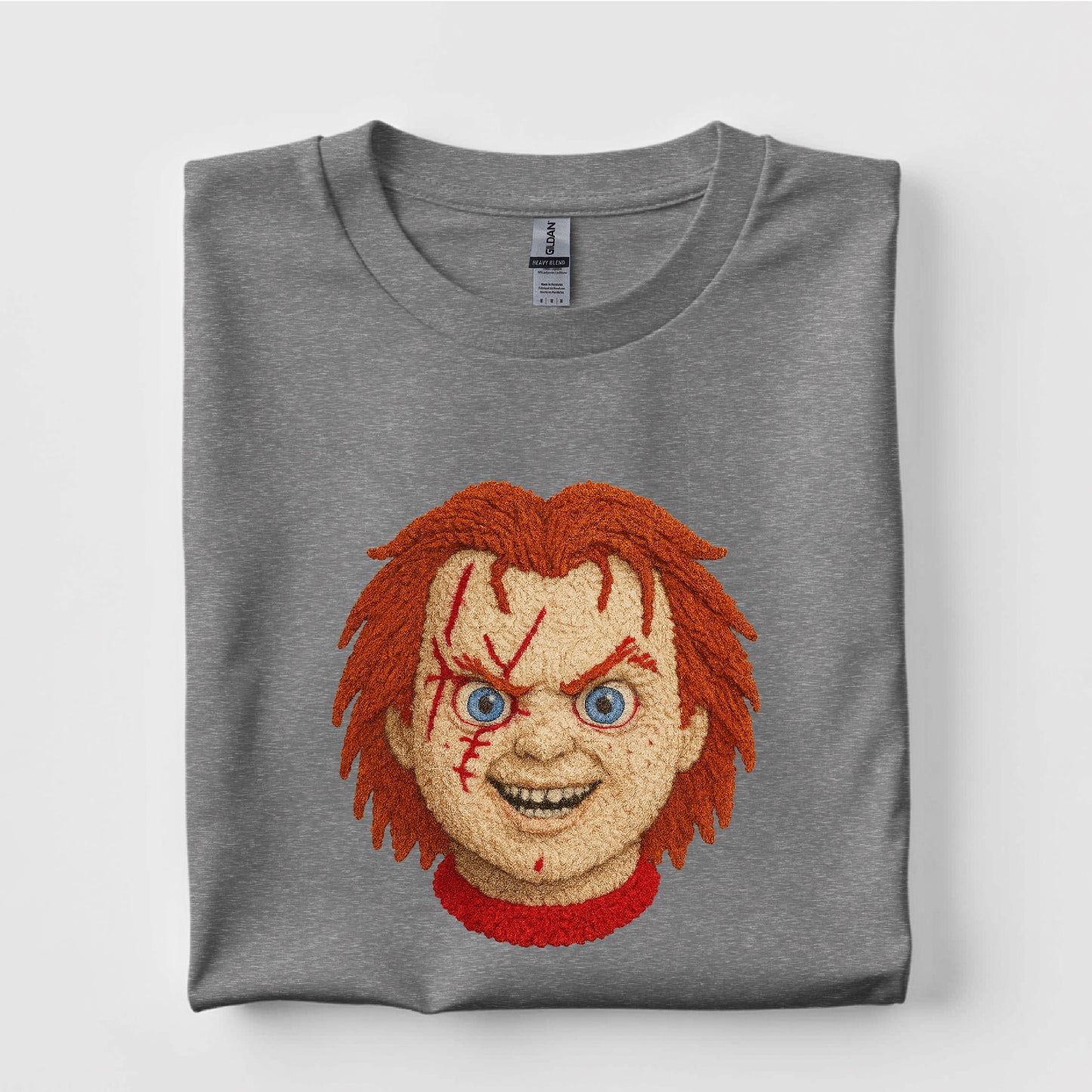 Chucky Faux Yarn Graphic T Shirt