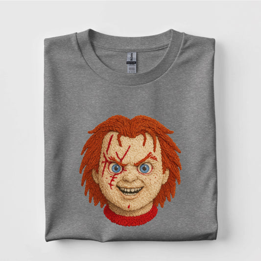Chucky Faux Yarn Graphic T Shirt