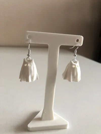 Halloween Ghost Cat Earrings