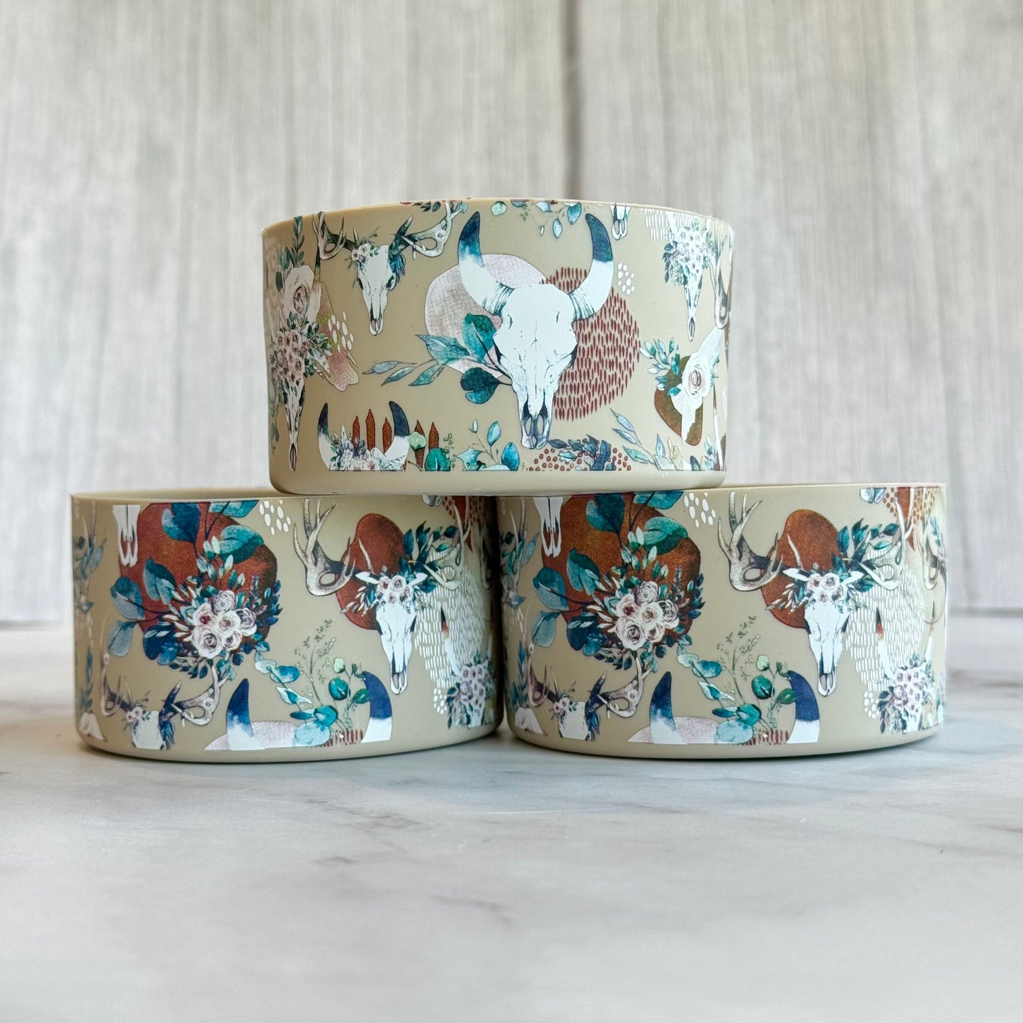 BOHO ANTLER Tumbler Boot  NEW! Brown floral