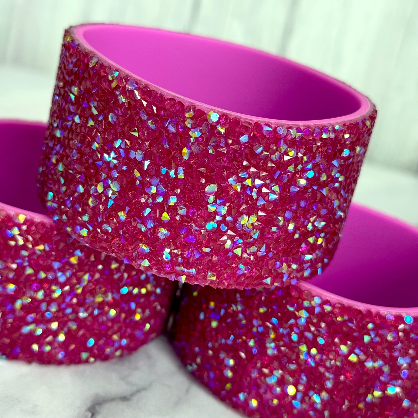 Fuschia Druzy BLING Tumbler Boot