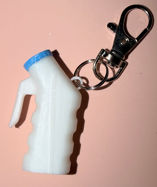 Urinal Badge Reel Charm Key Chain