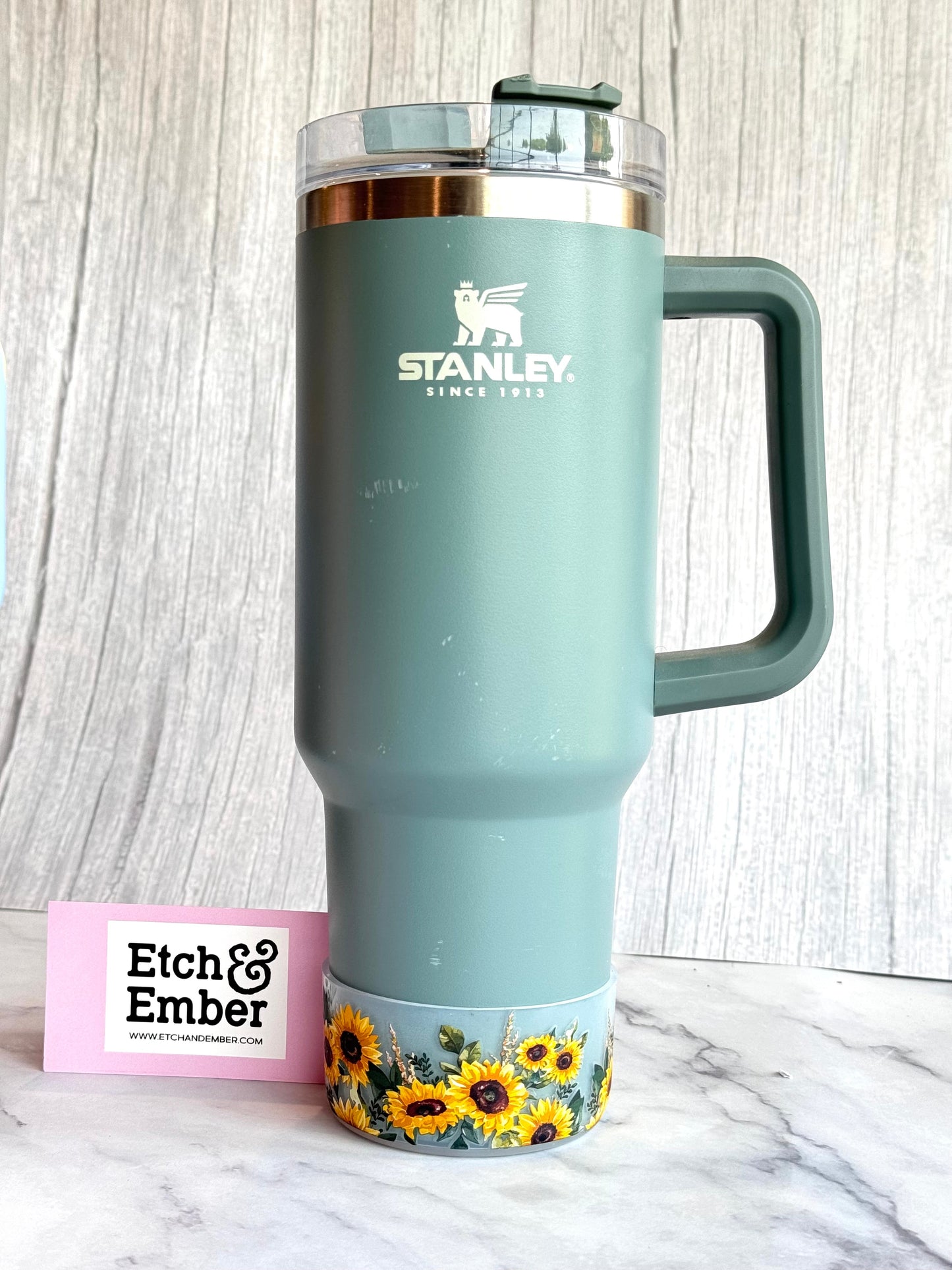 Sunflowers Clear Smooth Tumbler Boot   Patent Pending