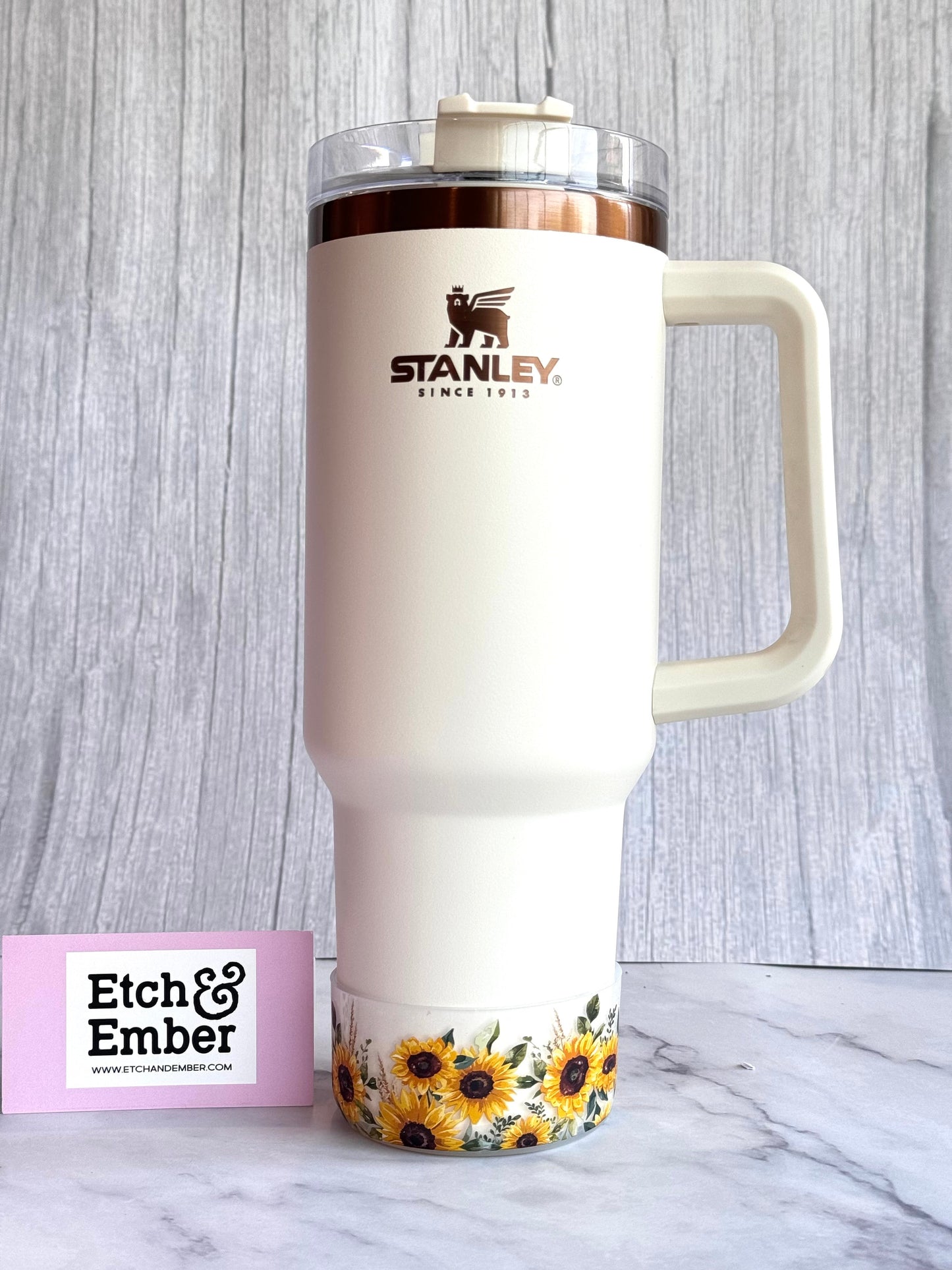Sunflowers Clear Smooth Tumbler Boot   Patent Pending