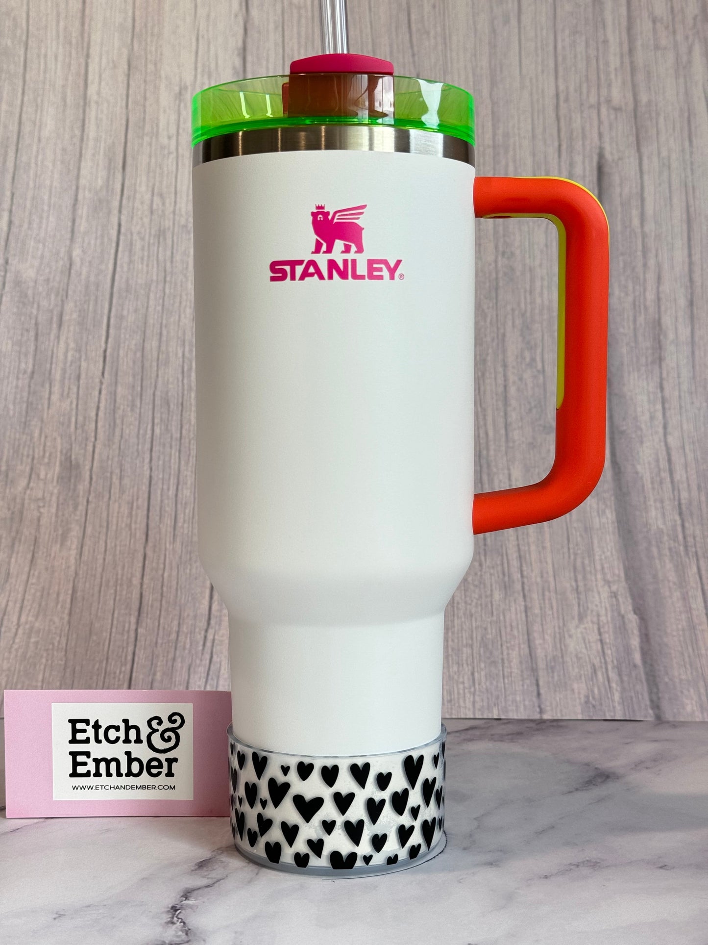Clear Black Hearts Tumbler Boot