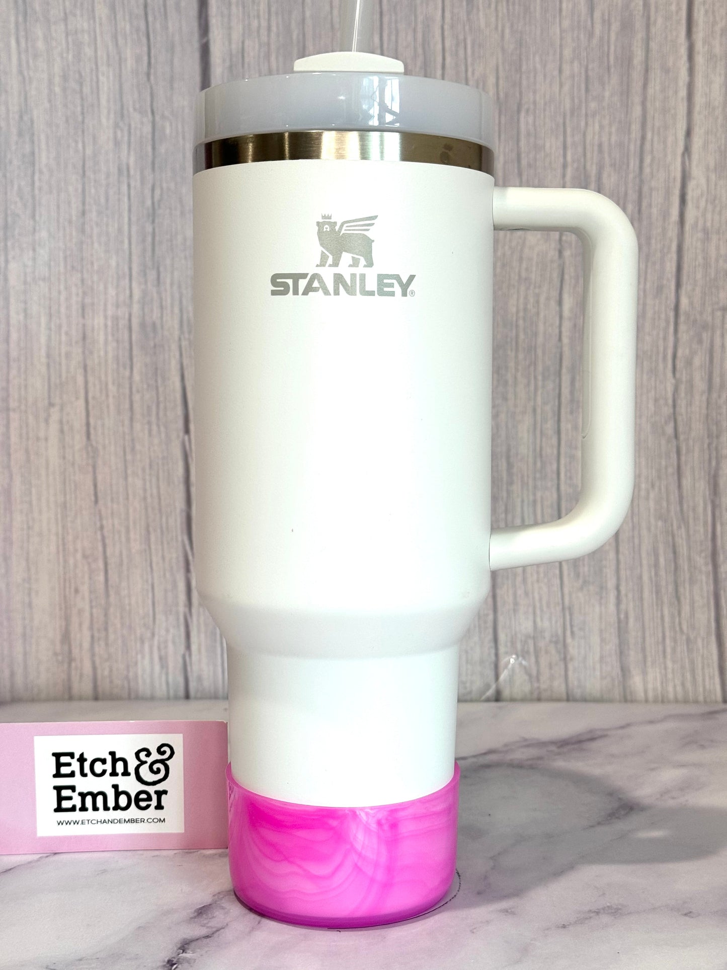 Clear Marble Tinted Hot Pink Tumbler Boot