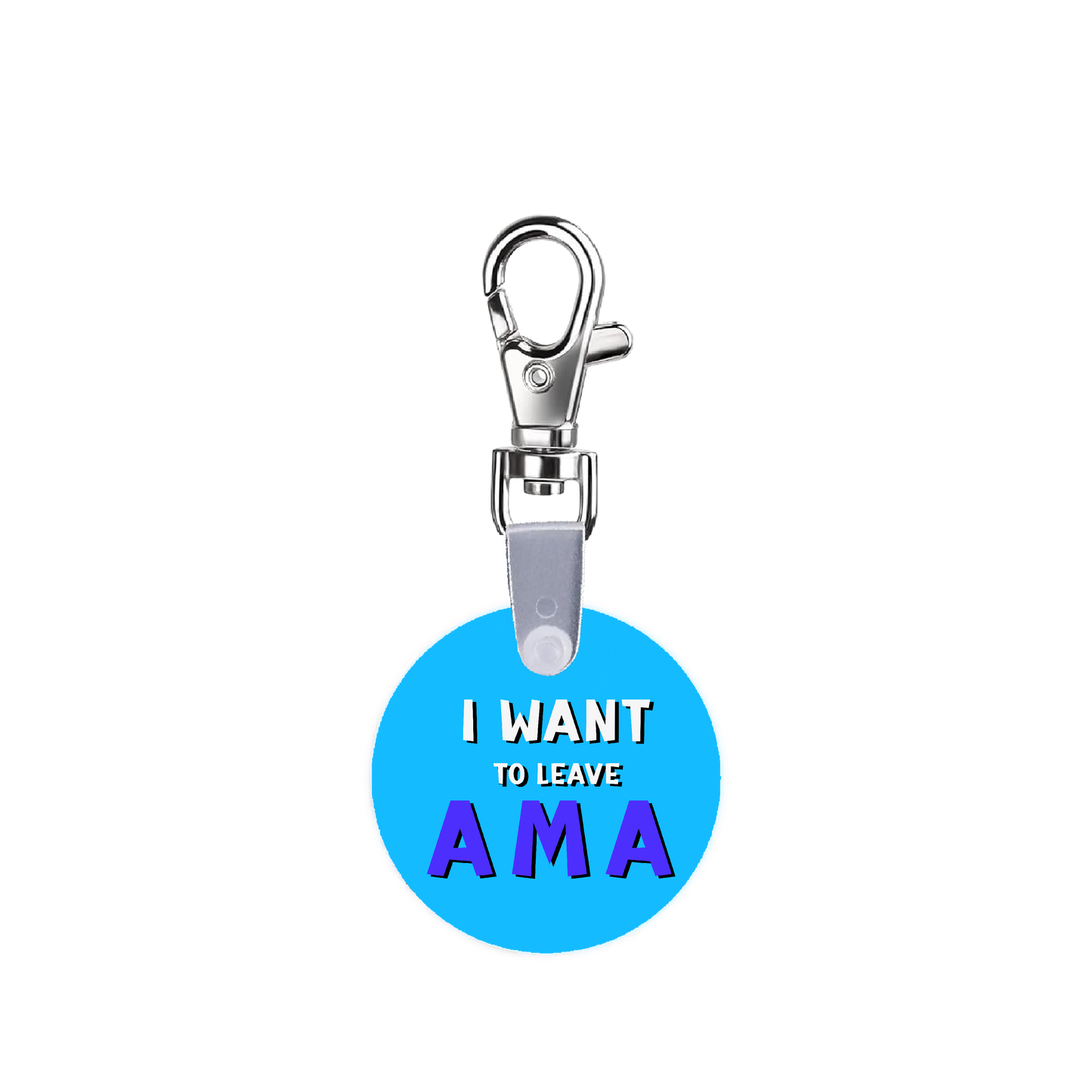 I Want To Leave AMA Blue Edition Smart CodeClip Keychain