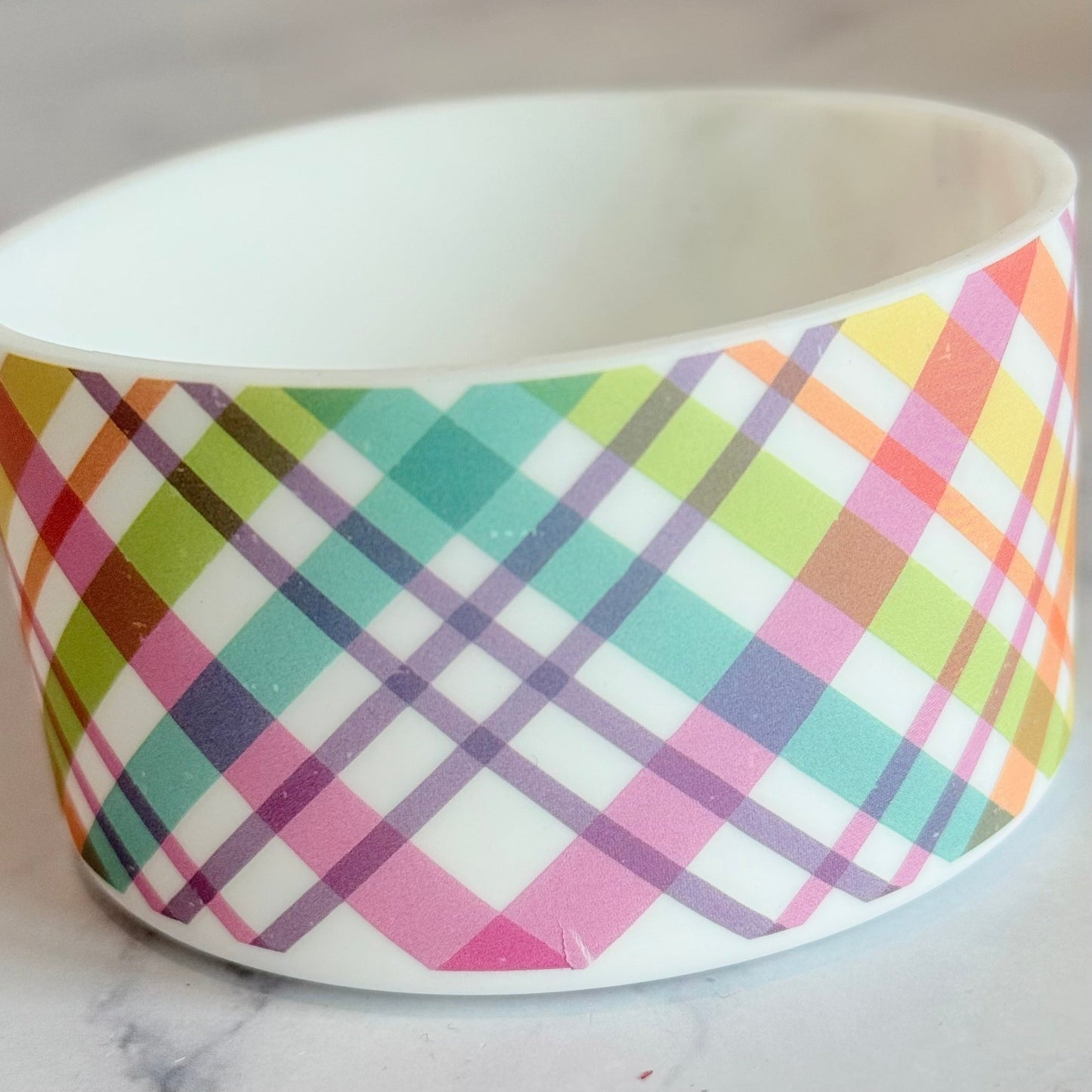 Vintage Pastel Plaid Tumbler Boot