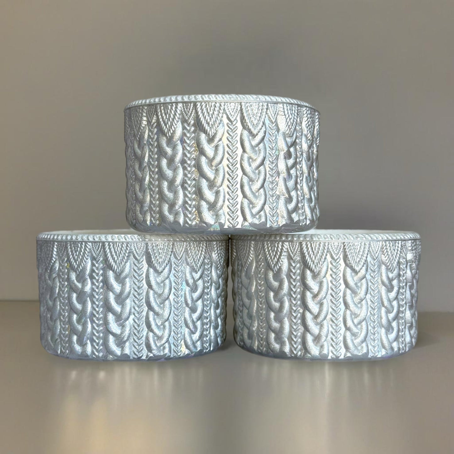 Silver Holographic Metallic MACRAME Tumbler Boot