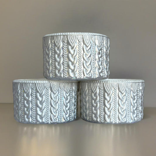 Silver Holographic Metallic MACRAME Tumbler Boot