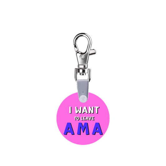 I Want To Leave AMA Pink Edition Smart CodeClip Keychain