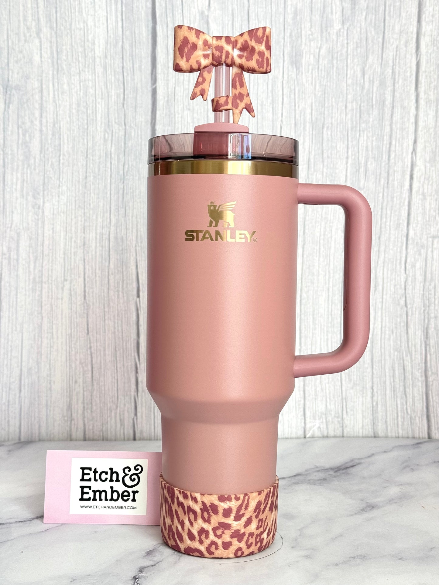 Pink Leopard Smooth Tumbler Boot  *Hydroprint*