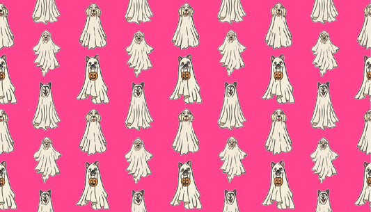 Pink Ghost Dogs Halloween SwagBand