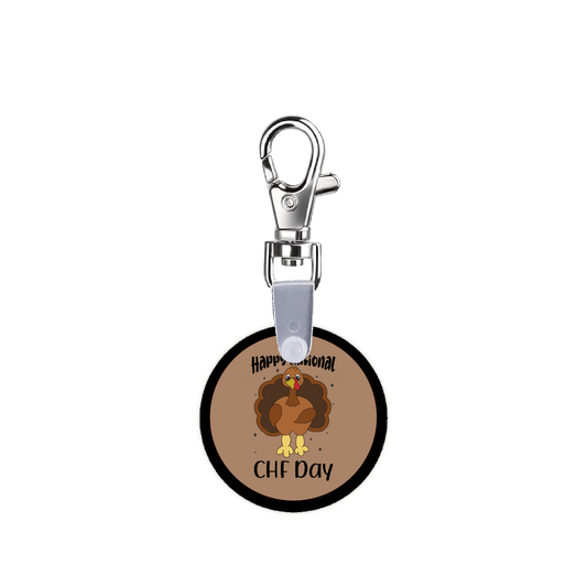 Happy National CHF Day Swollen Thanksgiving Turkey Smart CodeClip Keychain