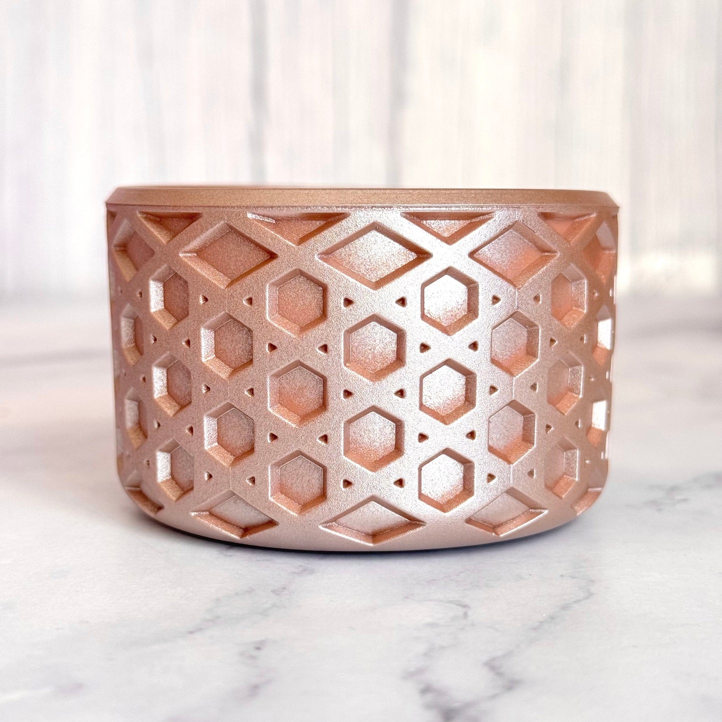 Rose Gold Metallic Waffle Tumbler Boot