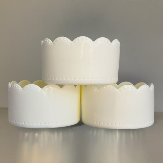 Cream Scallop Tumbler Boot