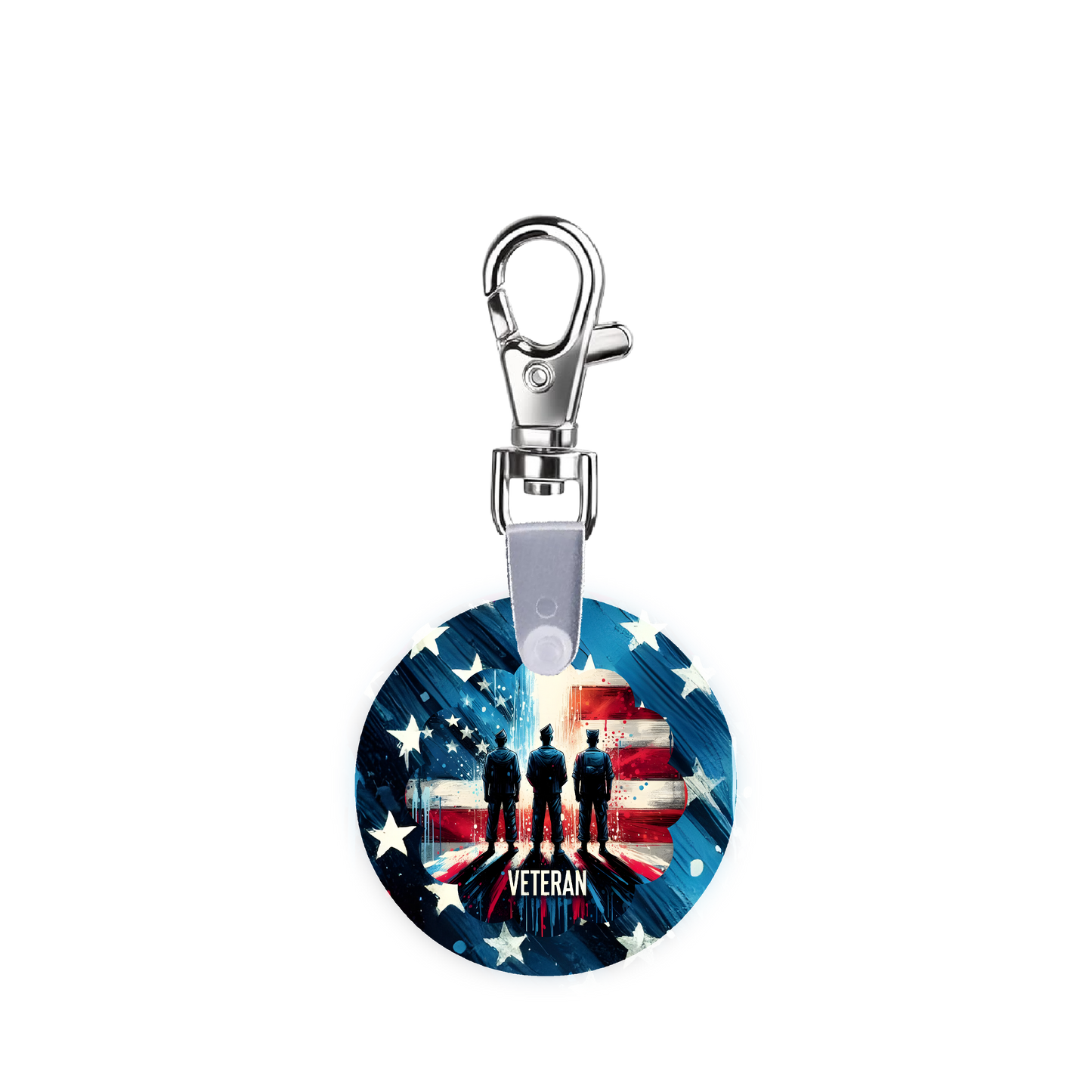 US Veteran Patriotic Smart CodeClip Keychain Digital Badge Buddy