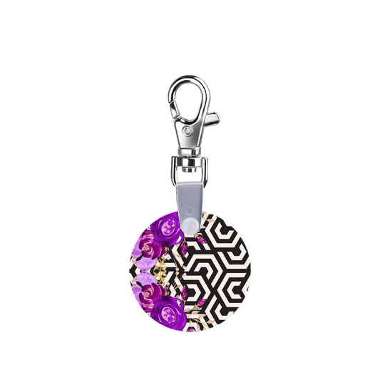 Geometric Floral Smart CodeClip Keychain