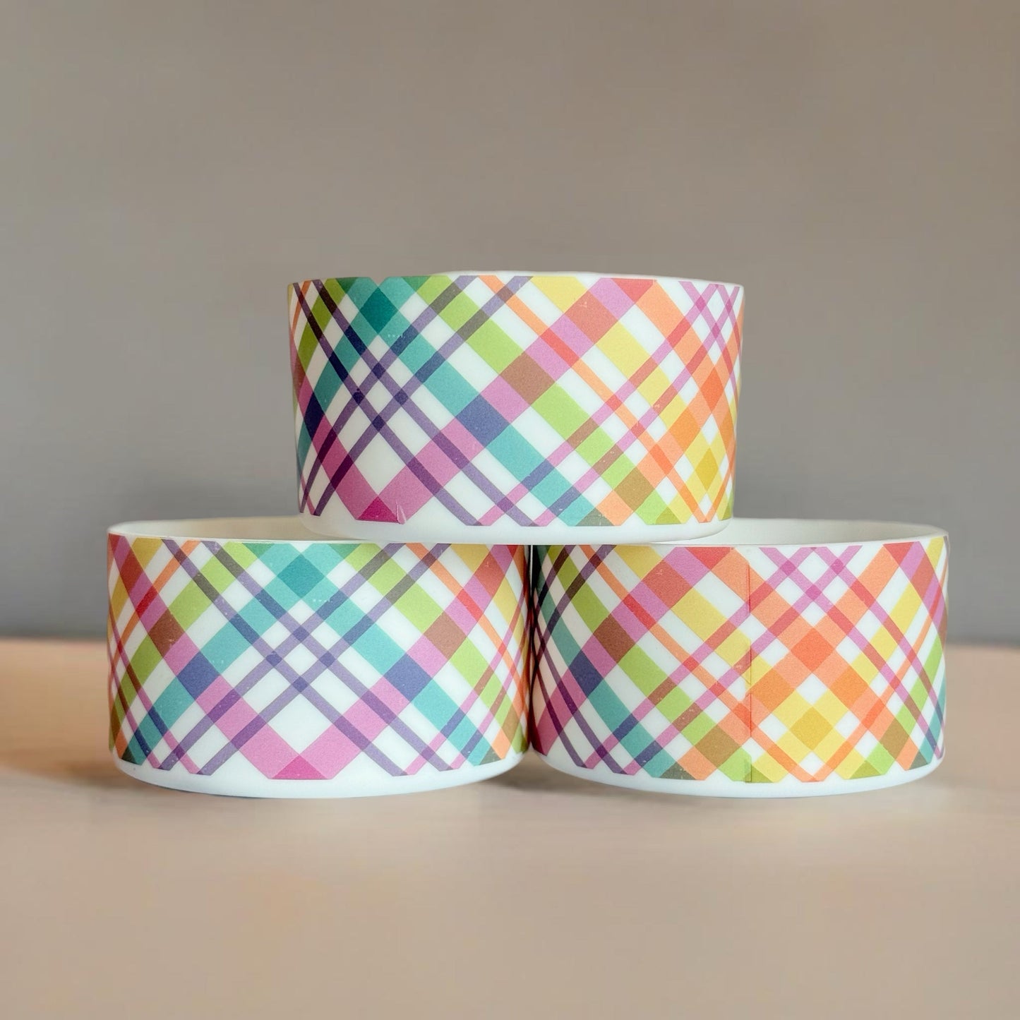 Vintage Pastel Plaid Tumbler Boot