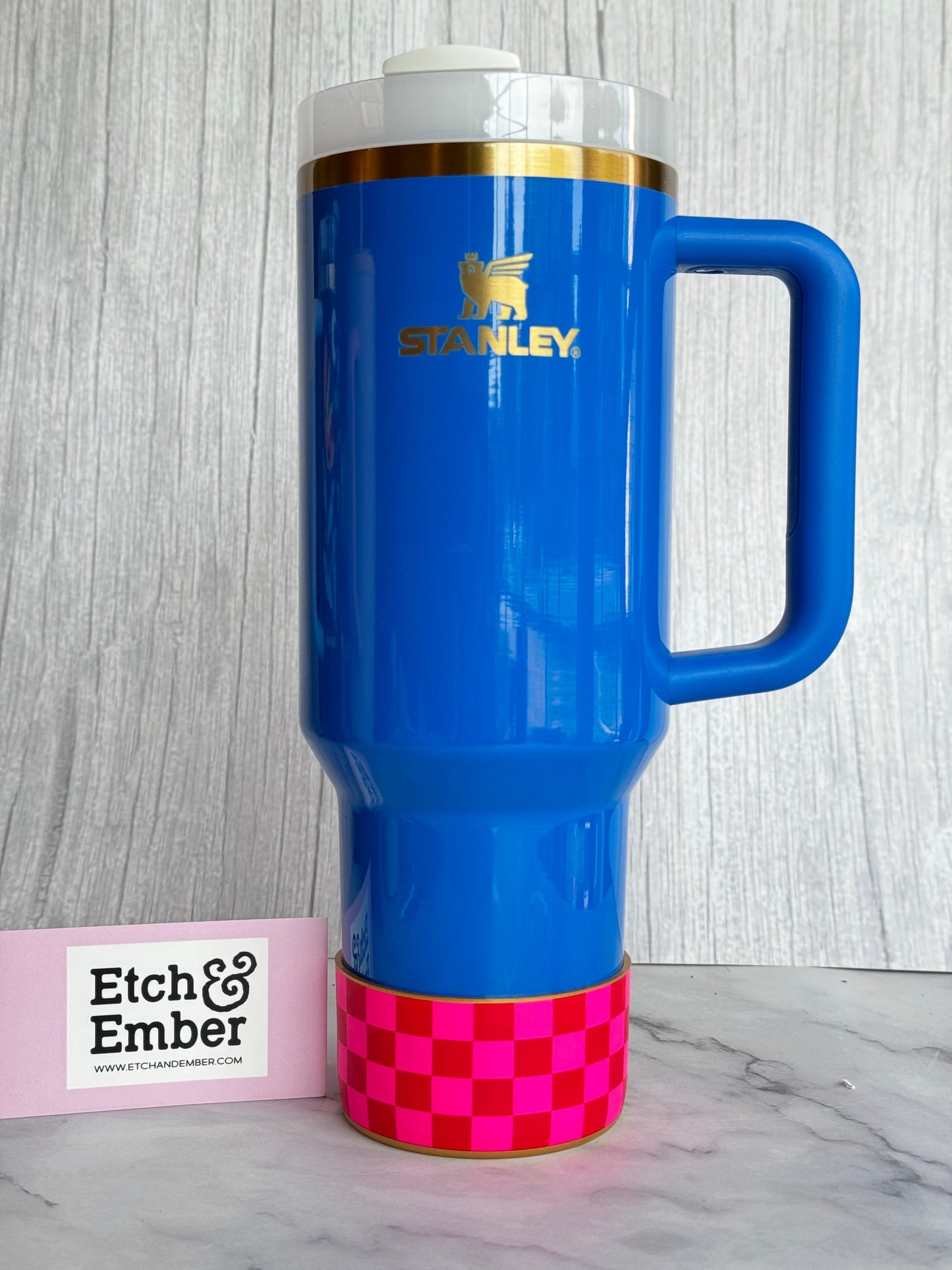 Red & Pink Checkers Tumbler Boot