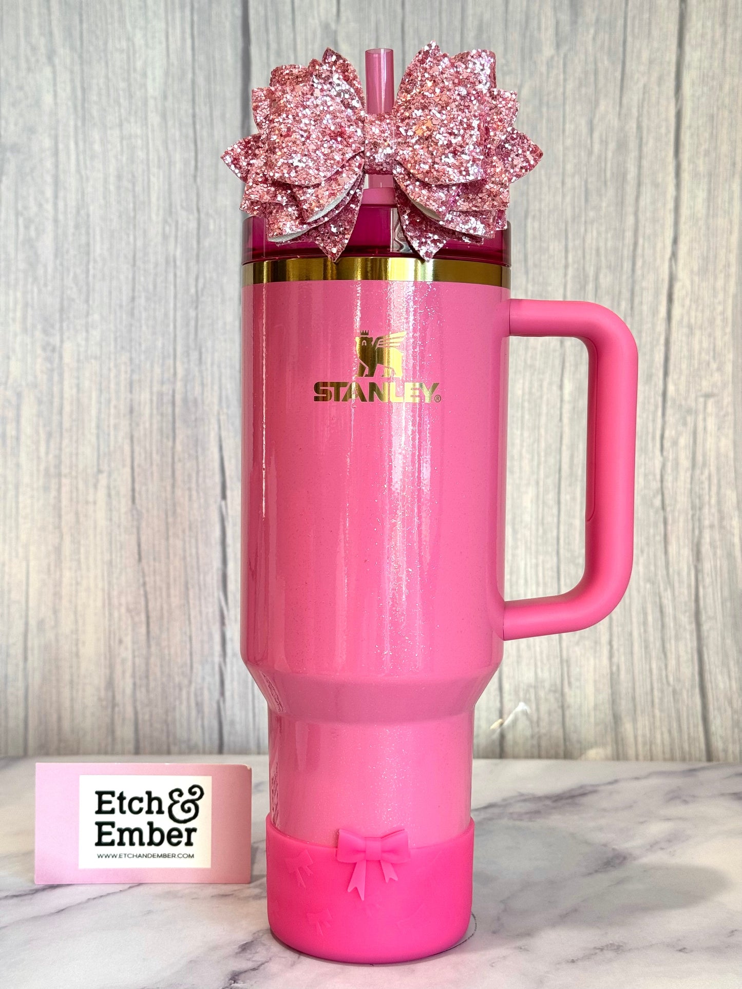 Hot Pink Mini Bows Tumbler Boot