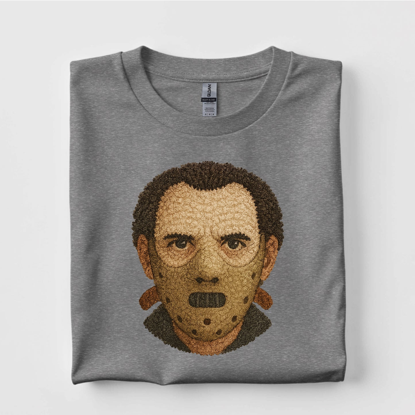 Hannibal Lecter Faux Yarn Graphic T Shirt
