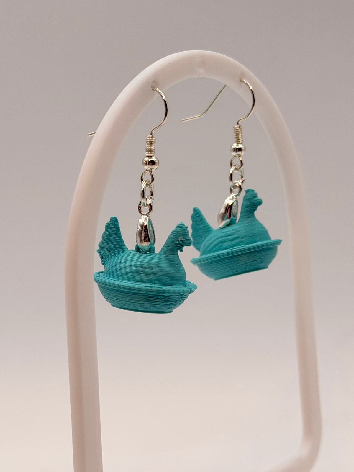 Tiny Hen On Nest Earrings