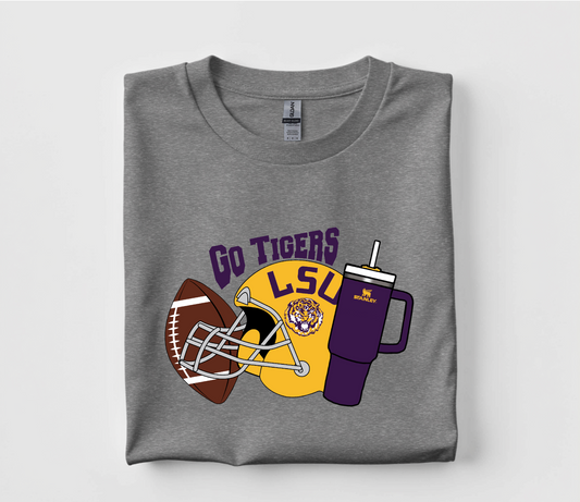 Go Tigers Bougie Football T Shirt