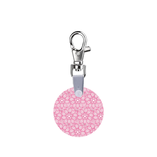 Geometric Pink Floral Smart CodeClip Keychain
