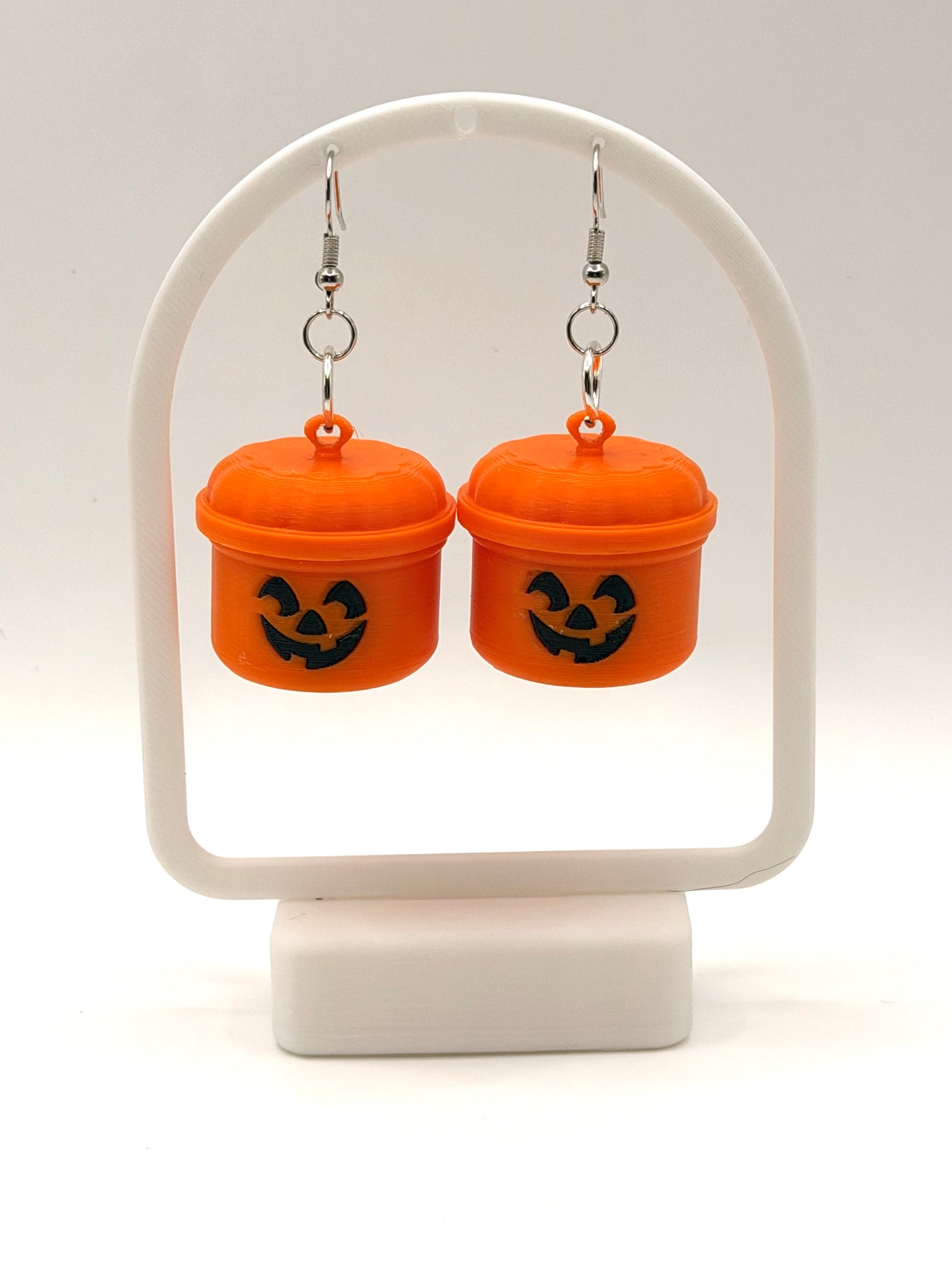 Halloween Boo Bucket Earrings.  Different Styles Available