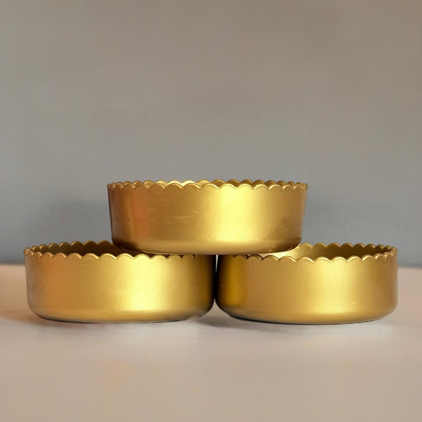 Bronze Metallic 3.25” Scalloped Shorty Tumbler Boot