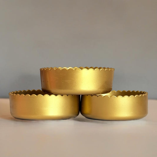 Bronze Metallic 3.25” Scalloped Shorty Tumbler Boot