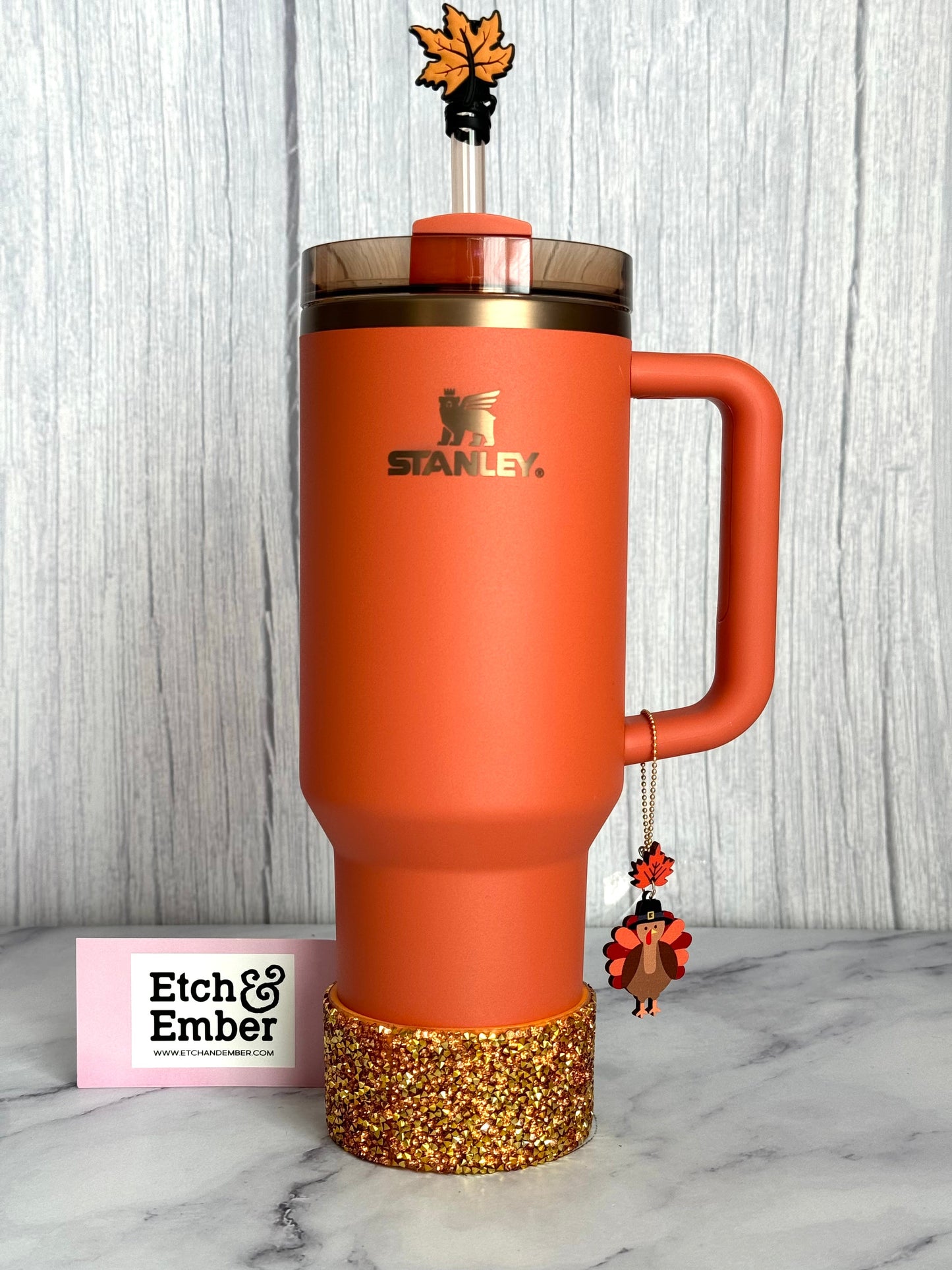 Pumpkin Spice Druzy BLING Tumbler Boot