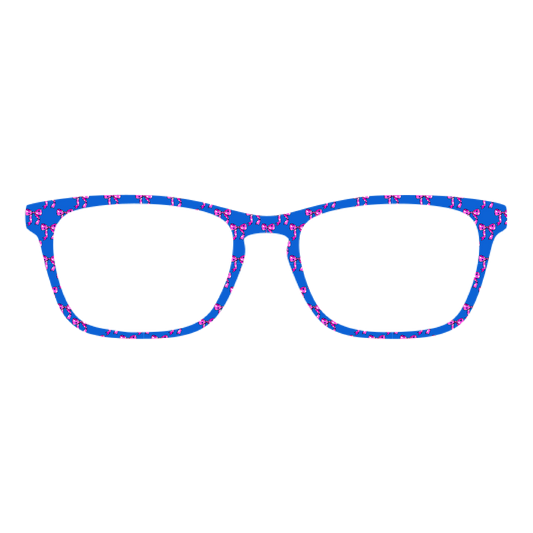 Blue Polka Dot Coquette Bow Pair Eyewear Topper