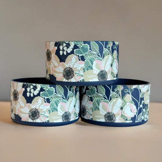 NAVY PINK POPPIES Tumbler Boot