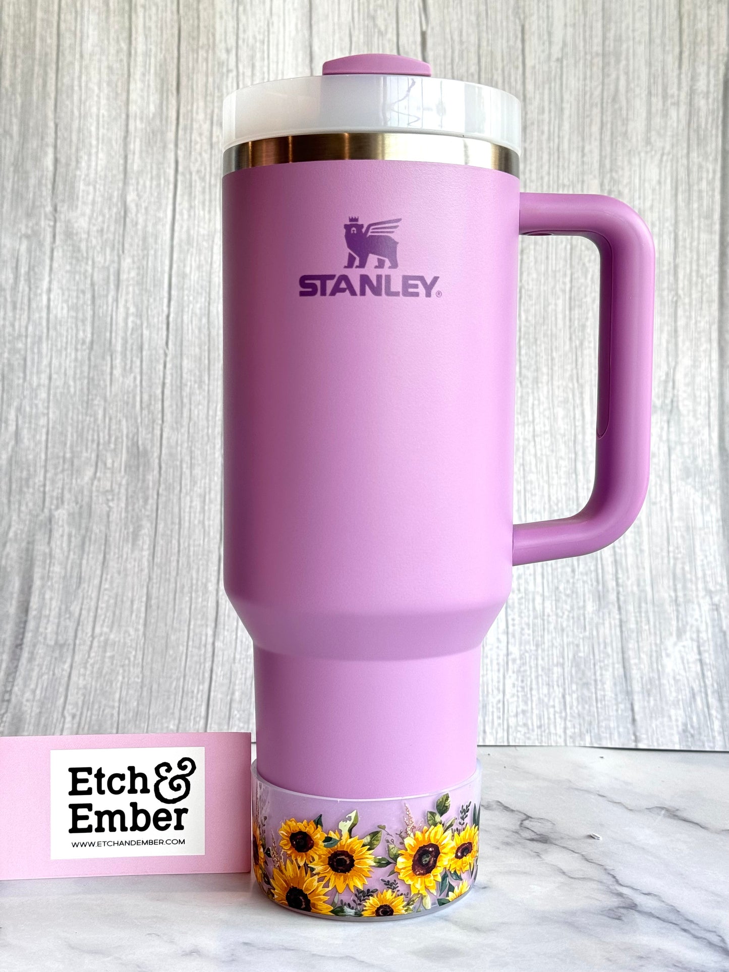 Sunflowers Clear Smooth Tumbler Boot   Patent Pending