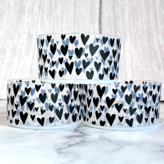Clear Black Hearts Tumbler Boot