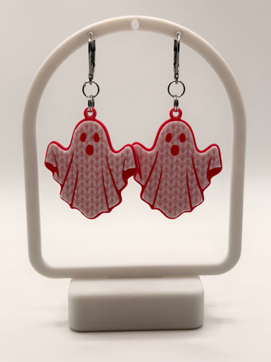 Halloween Pink Ghostie Earrings