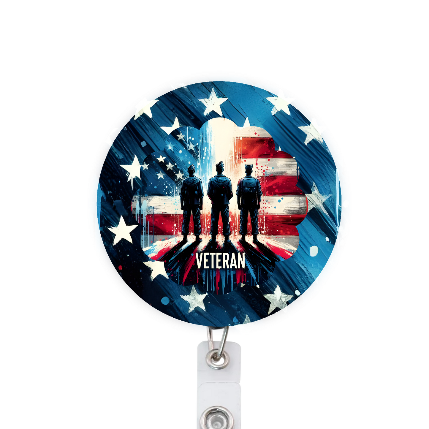 US Veteran Military Patriotic Badge Reel
