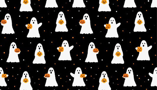 Black Background Ghostie Halloween SwagBand