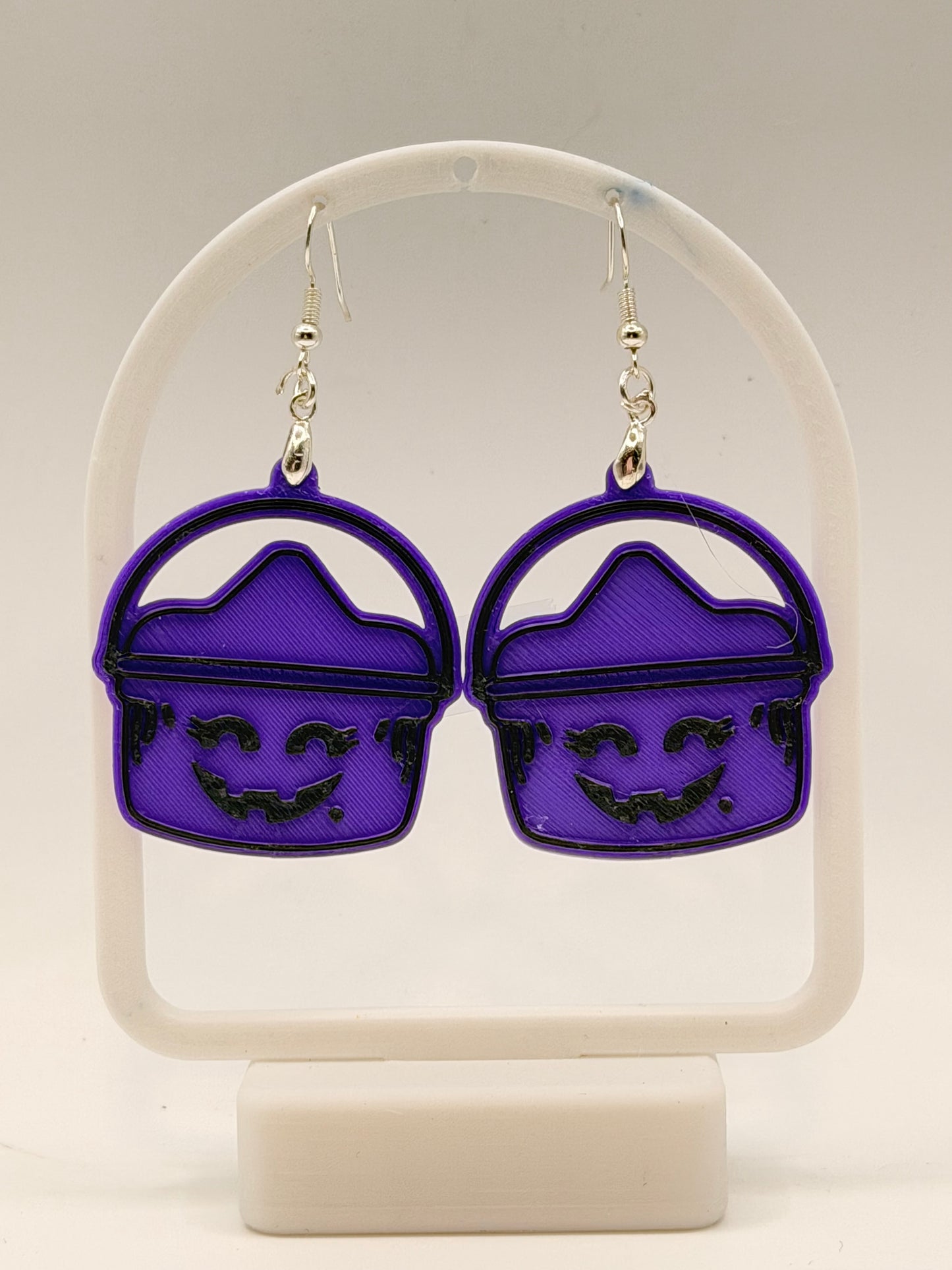 Halloween Boo Bucket Earrings